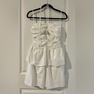 Line & Dot White Mini Dress